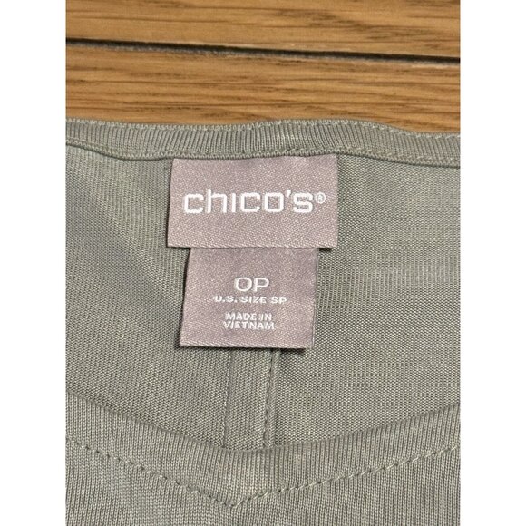 Chico's Size Small Women's Blouse Green Lightweight Career Modern Office City‎ - Picture 3 of 11